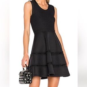 Carven Black Sleeveless Mini Dress